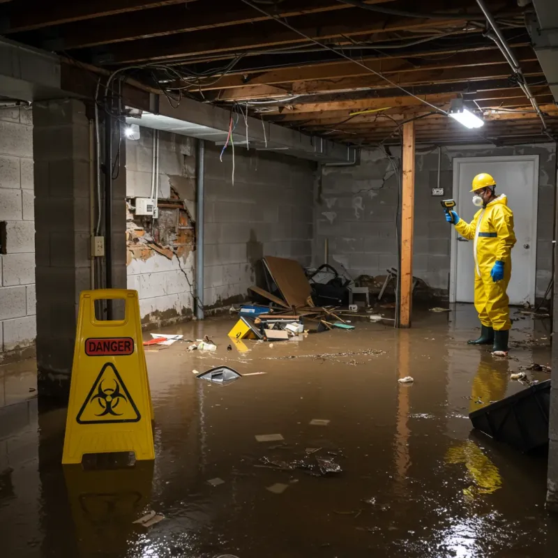 Flooded Basement Electrical Hazard in Enterprise, AL Property